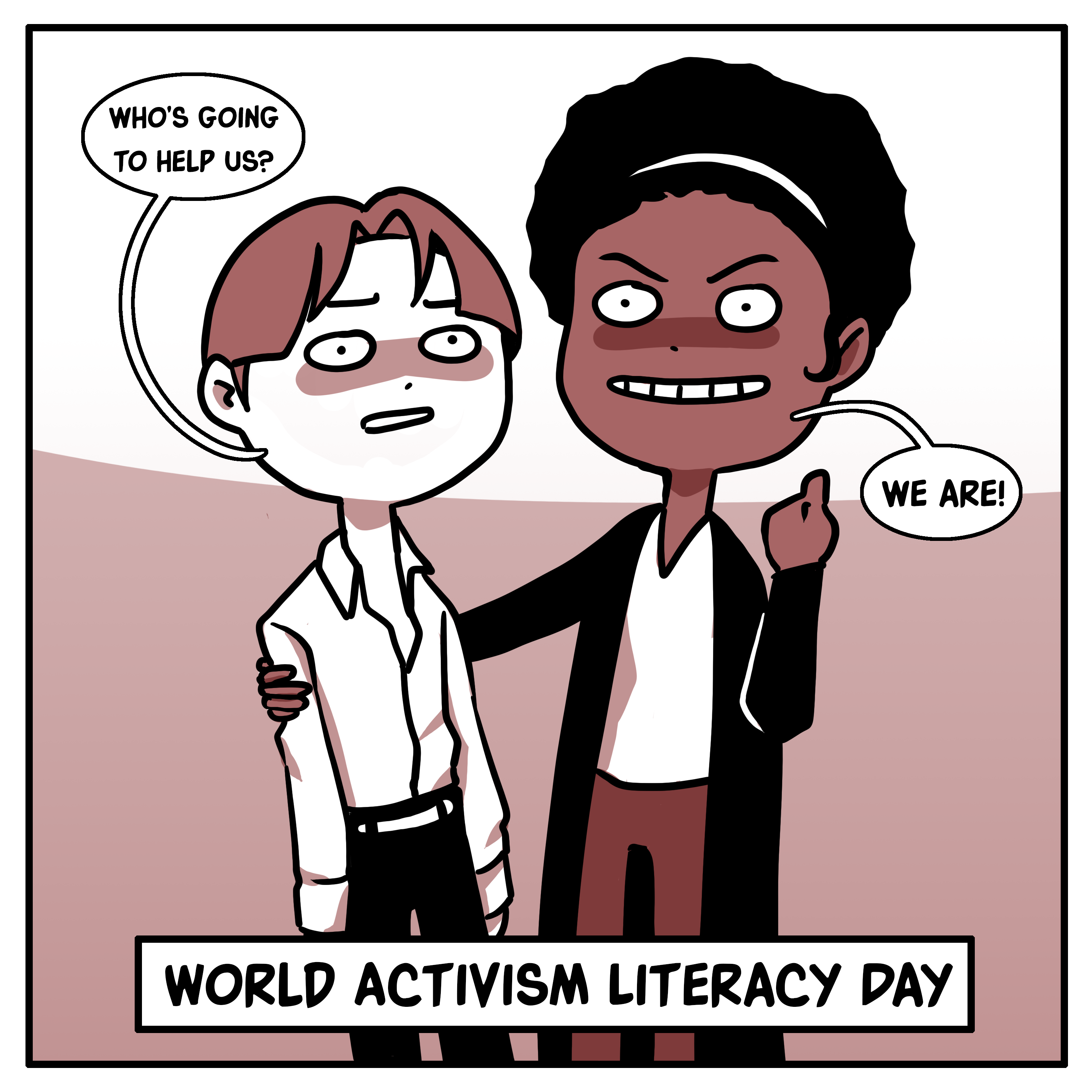 Cartoon for World Activism Literacy Day
